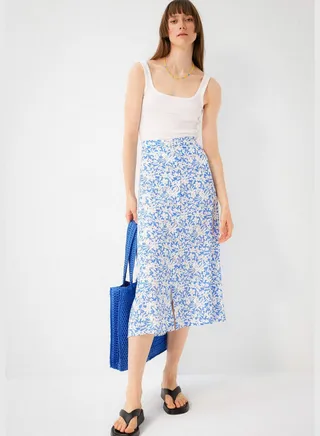 Woman A Line Woven Skirt