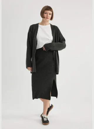 Woman Tricot Pencil Skirt