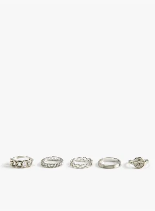 Ring Set 5 Pack Metal Thin