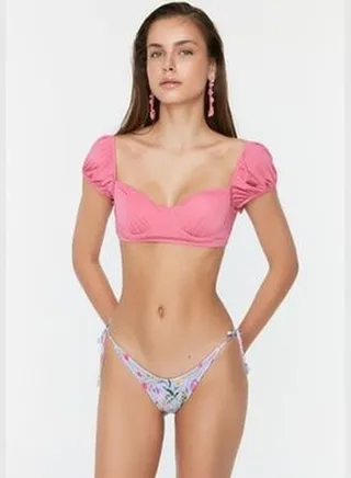 Lilac Floral Pattern Gippa Bikini Bottoms TBESS22BA0245