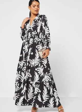 A-Line Printed Dress