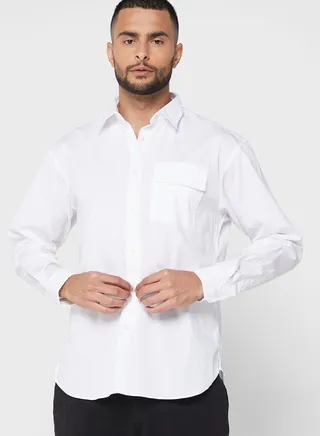 Stretch Poplin Relaxed Fit Shirt