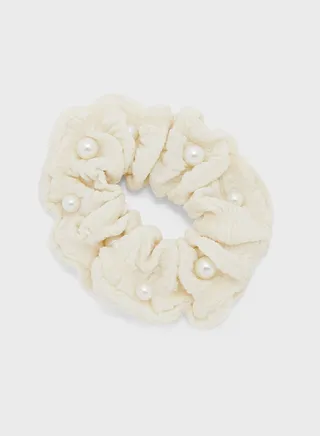 Pearl Scrunchie Hair Tie