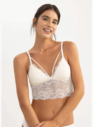 Double Strapped Lace Detailed Bralet