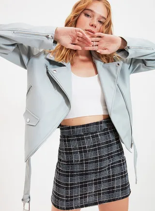 Checked Mini Skirt
