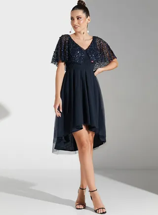Youmna Embellished Bodice Midi Dress