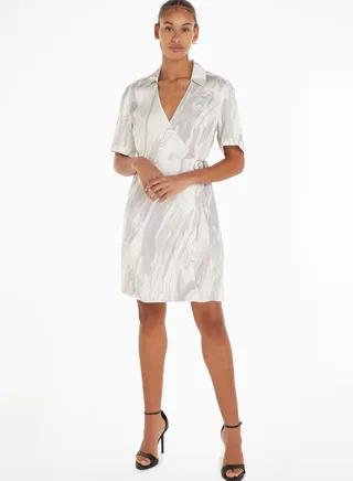 Polo Neck Wrap Dress