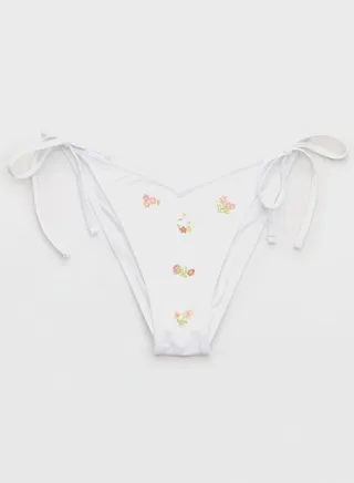 Printed Tie Detail Bikini Bottom