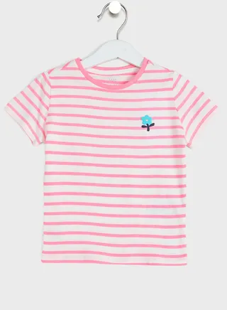 Kids Striped Crew Neck T-Shirt