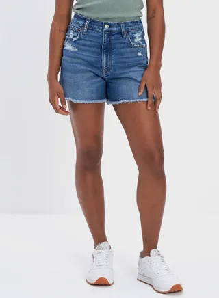 Ripped Denim Shorts