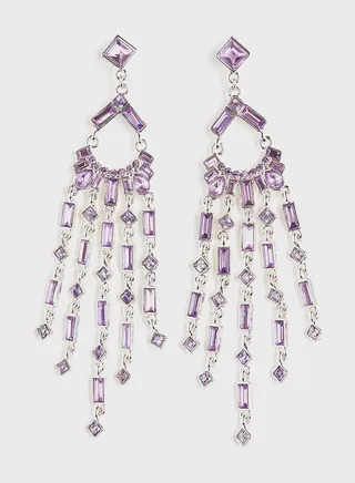 Long Rhinestone Earrings