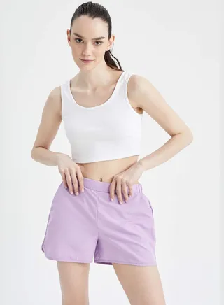 Regular Fit Side Splits Mini Swimming Short