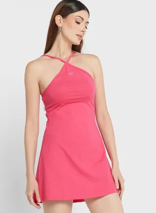 Halter Neck Strappy Dress