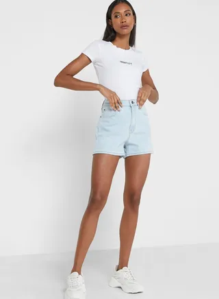 High Waist Denim Shorts