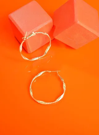 Gold Plated Designer Hoop Earring