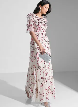 Embellished Tiered Dress
