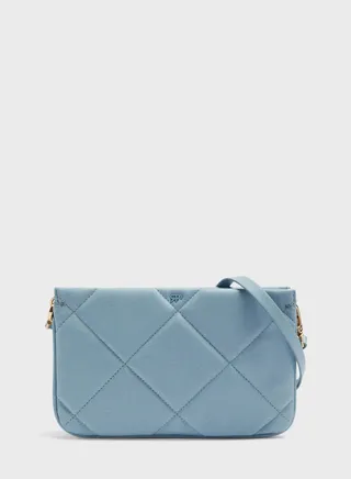 Quilted Top Zip Crossbody Bag