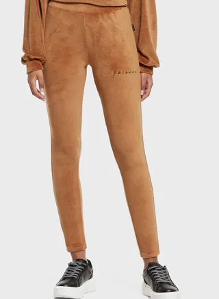Embroidered High Waist Sweatpants