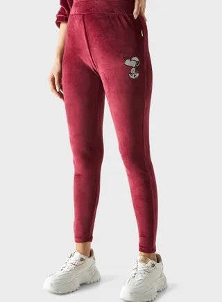 Print Detail High Waist Sweatpants