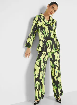 Wide Leg Printed Pants