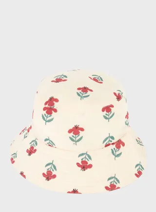 Kids Floral Gauze Floppy Sun Hat