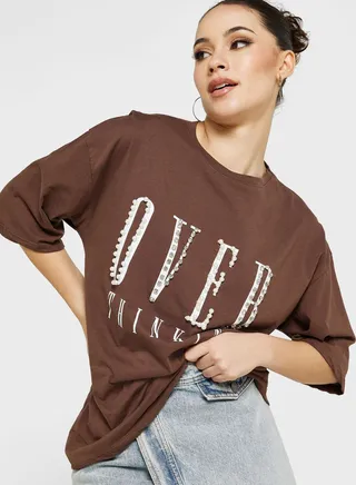 Embellished Graphic Detail T-Shirt