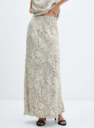 Printed High Waist Skirt