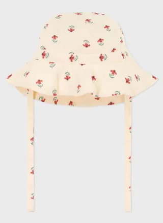 Kids Floral Gauze Sun Hat