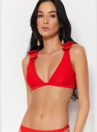 Red Triangle Tie Bikini Top TBESS21BU0021
