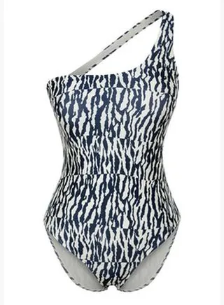 Animal Print One-Shoulder Swimsuit TBESS24MA00110