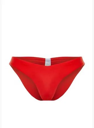Red High Leg Bikini Bottom TBESS24BA00028