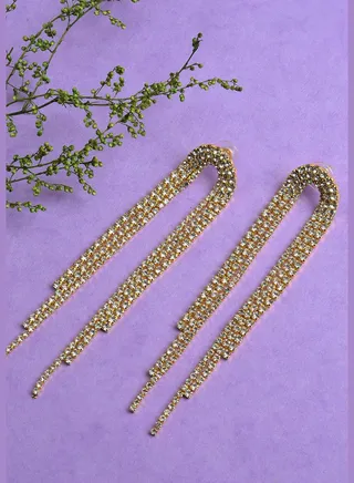 Gold Plated Stone Drop Earring