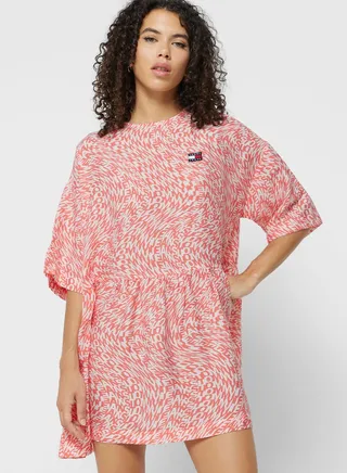 Tiered Printed Dress