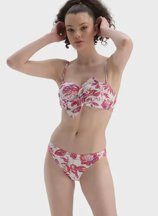 Printed High Leg Bikini Bottom