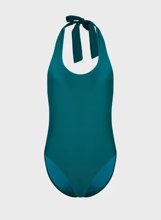 Halter Neck Cut Out Swimsuit