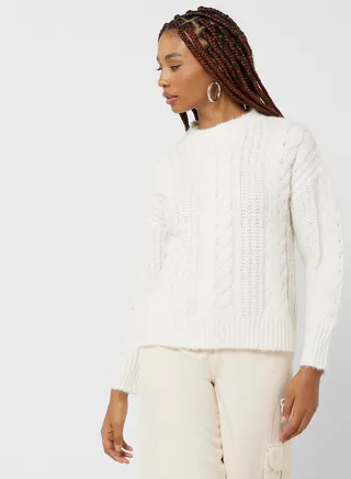 Knitted Crew Neck Sweater