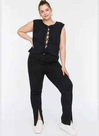 Black Knitted Pants