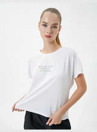 Sport T-Shirt Short Sleeve Crew Neck Printed