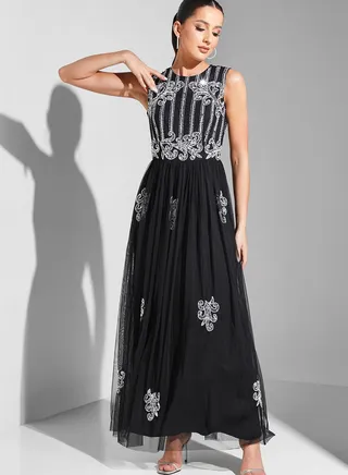 Embellished Bodice Dress
