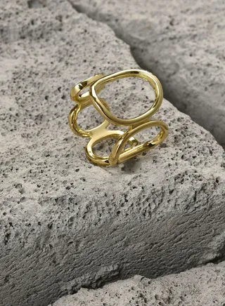 Gold Plated Designer Ring