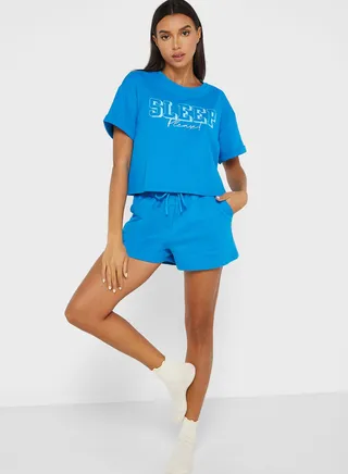 Tie Detail Pyjama Shorts