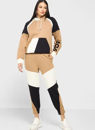 Drawstring Detail Color block Joggers