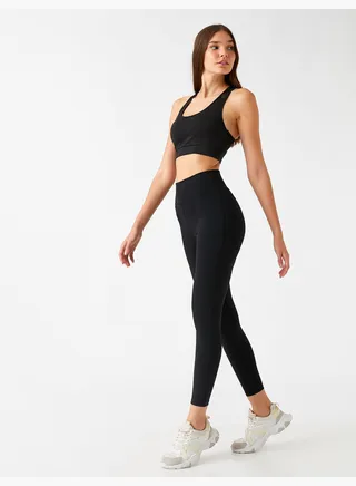 Seam Detail Sport Leggings High Rise