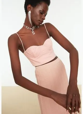 Salmon Strapless Bustier TPRSS21BS0008