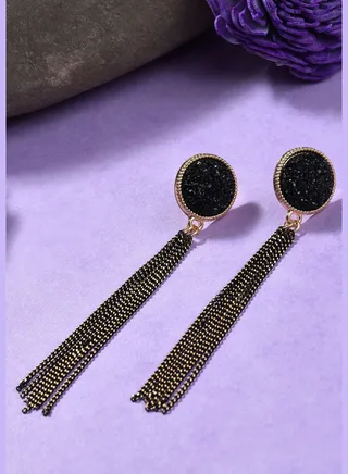 Gold Plated Stone Drop Earring
