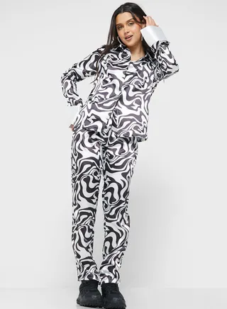Printed Pant Set