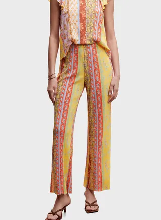 Printed High Waist Pants