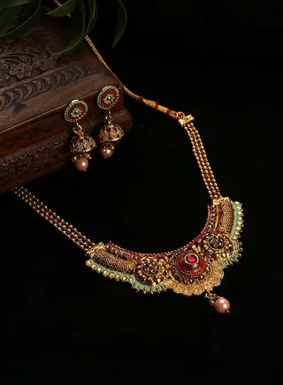 Meenakari Gold Plated Necklace Set