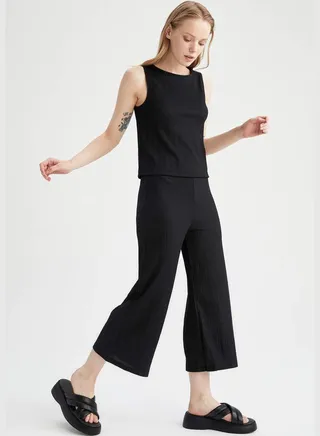 Elasticated Waist Crop Culottes