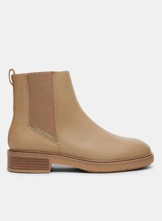 Logo Leather Chelsea Boots